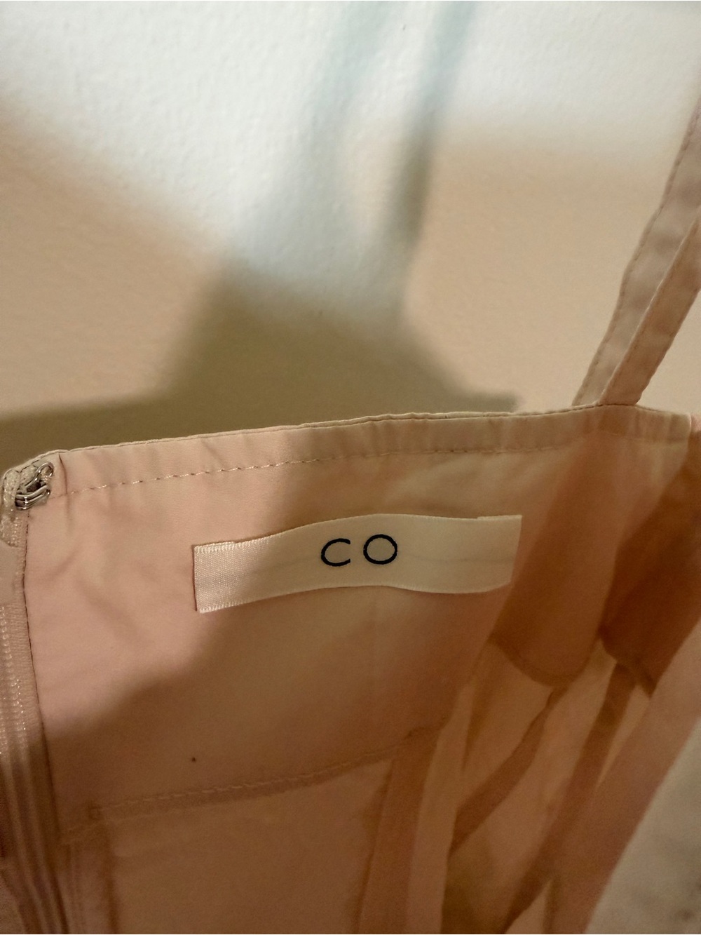 CO Bustier Cut 100% cotton midi dress- Whisper Pink classic dress size Small - Picture 11 of 11